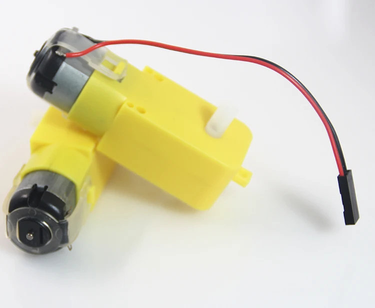 10PCS Popular Smart Car Robot Plastic Tire Wheel DC Gear Motor 3v 6v With LINE