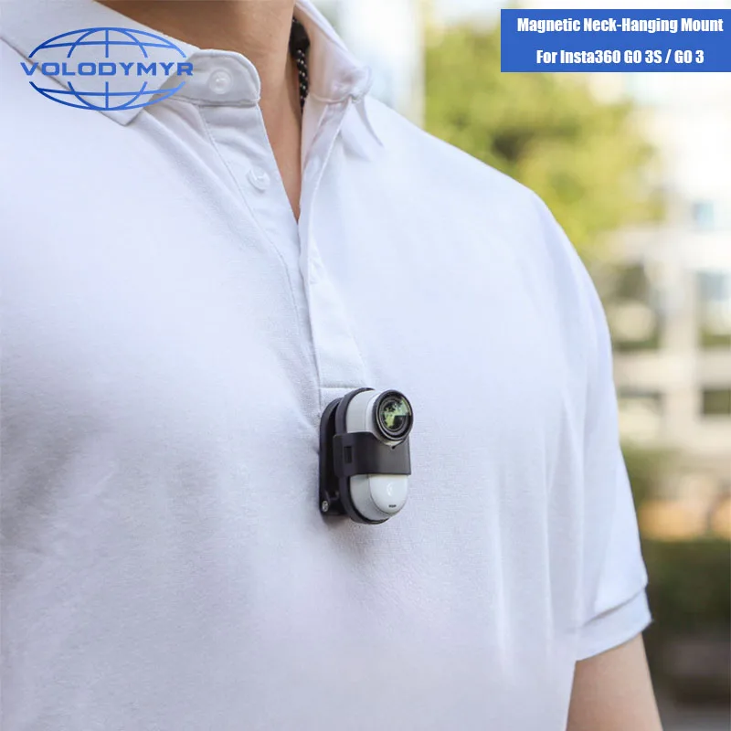 

VOLODYMYR Action Sport Camera for Insta 360 Go 3/3S Adjustable Magnetic Neck Strap Mount Stand Hand Freely Necklace Bracket