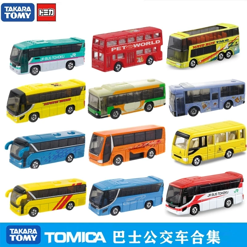 TAKARA TOMY Tomica 1/64 Alloy Double Decker Bus 95 Tourist  42 Toei  20 Easy Bear Mini Bus 8  Car Model Toys Ornaments