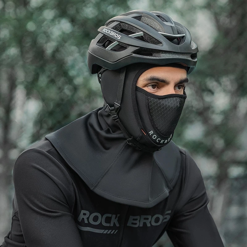 ROCKBROS Winter Cycling Mask Thermal Fleece Windproof Cycling Face Mask Keep Warm Balaclava Skiing Mask Headwear Men Women