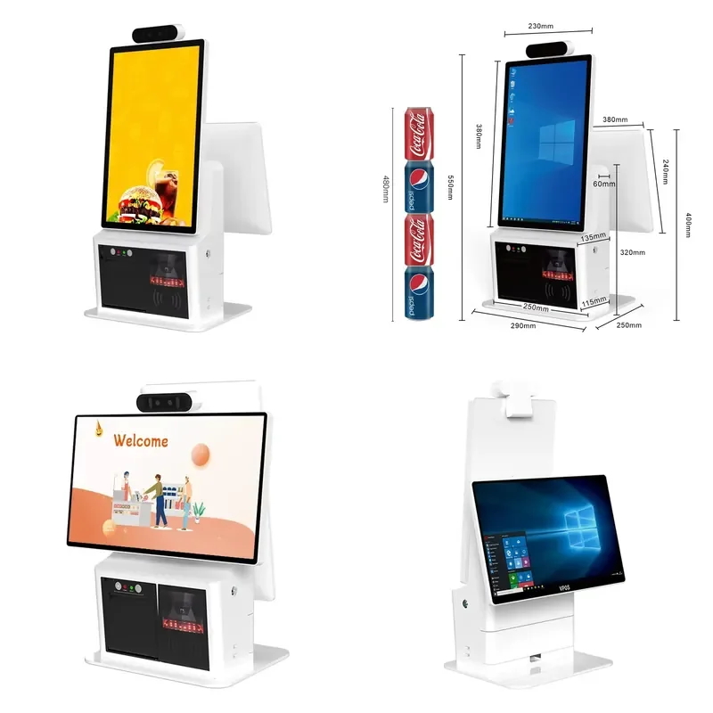 For Fast Food Takeaway Touch Screen Order Self Service Machine Manufacturer Restaurant Desktop Kiosk Payment End Point