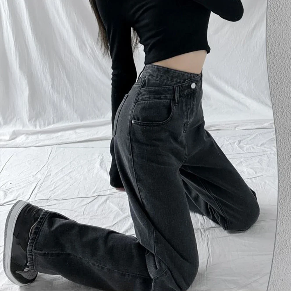 

Womens Elegant and Comfortable Drape Style Trousers designed with an Artistic Touch of an Irregular Cross Feature