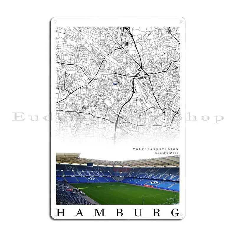 Hamburger Sv Stadium Metal Sign Designing Party Customize Wall Decor Decoration Tin Sign Poster