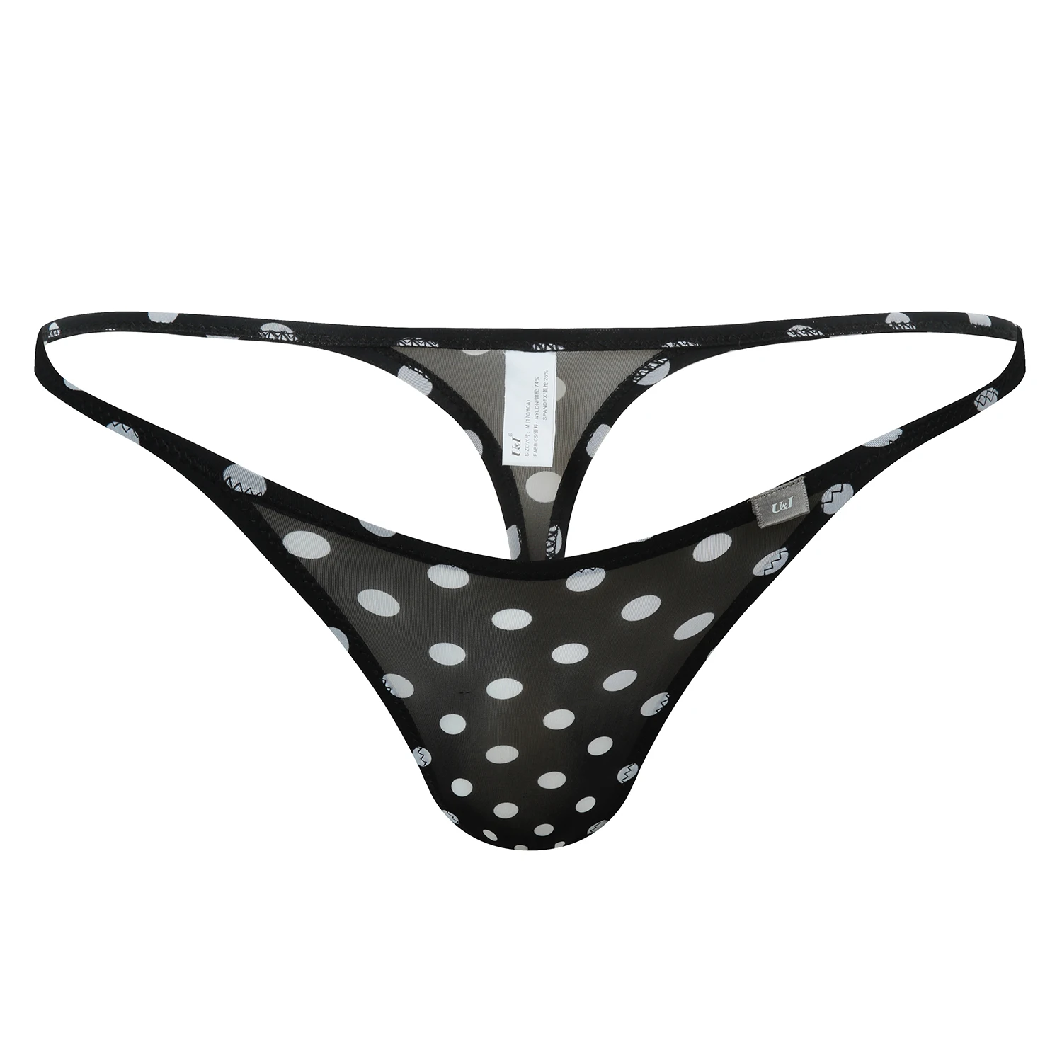 

Мужские Соблазнительные стринги U & I, цельные ультратонкие нейлоновые микро-сумки с узором вверх, модное Брендовое нижнее белье