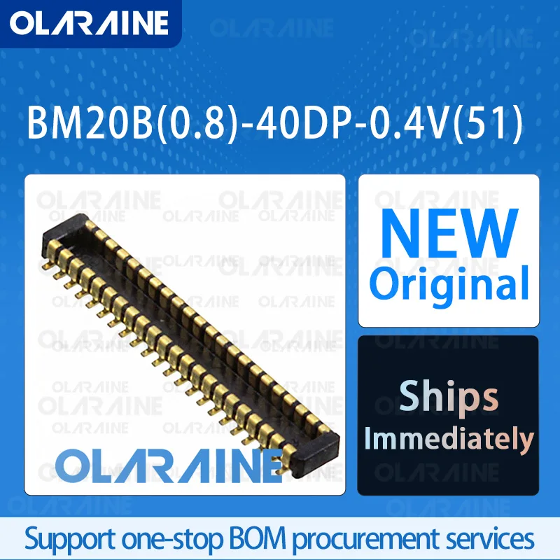 

20/50/100Pcs BM20B(0.8)-40DP-0.4V(51) 100% brand new and original IC chip Mezzanine connectors 40 Position 300 mA