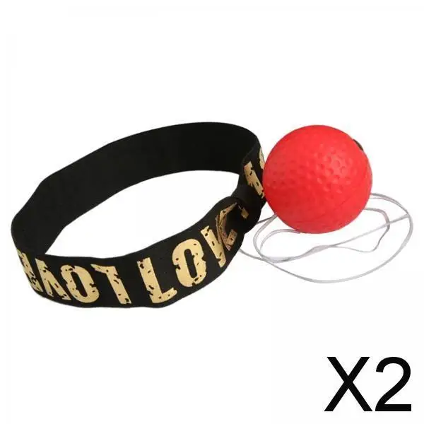 2x Boxing Ball Headband Mma Boxing Equipment Improve Reaction Speed Boxing Ball on Strings for Training, Punch, Sports,