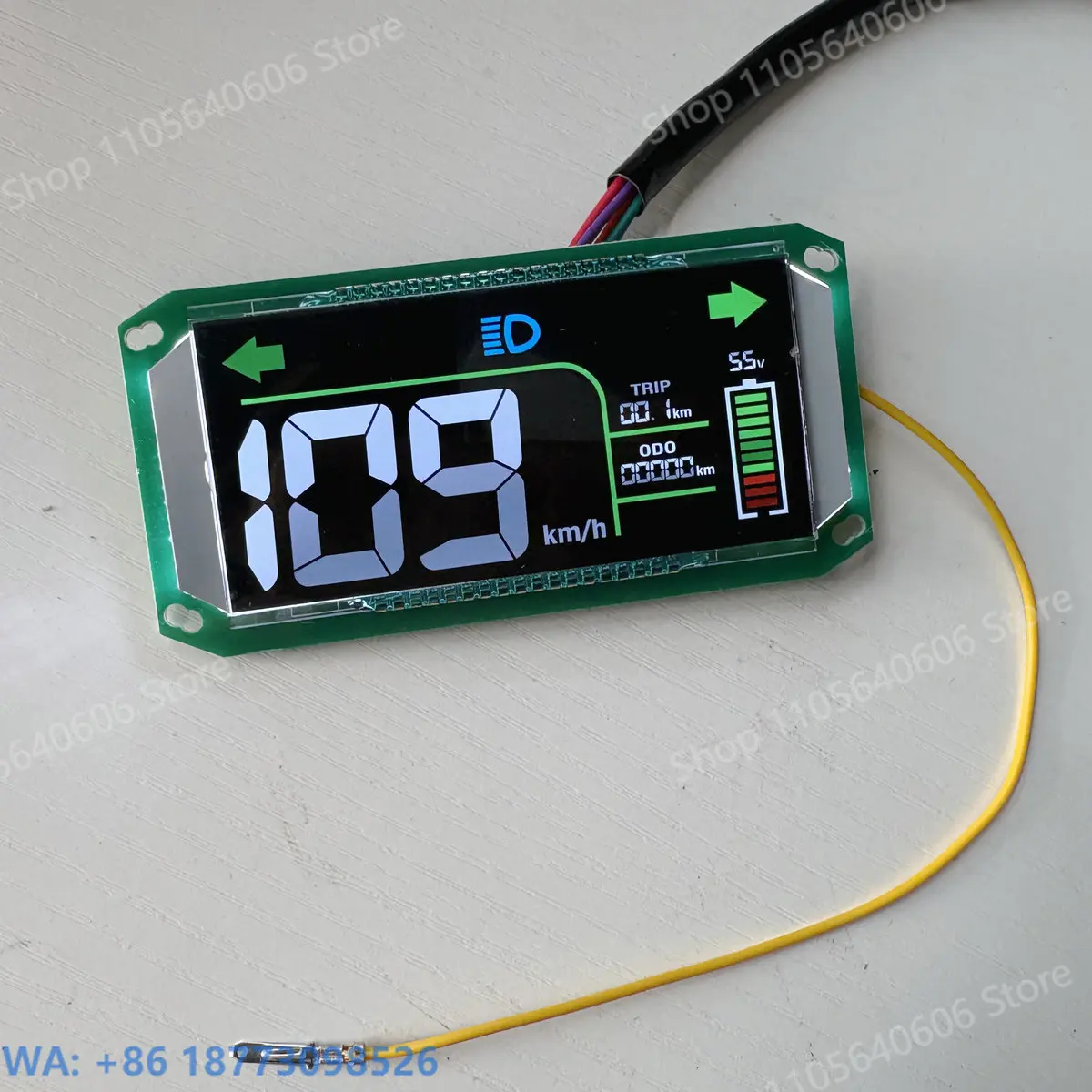 Color LCD Dashboard 48v-96v Battery Power/Speed/Light Indicator Instrument for Electric Scooter Bicycle Tricycle Parts