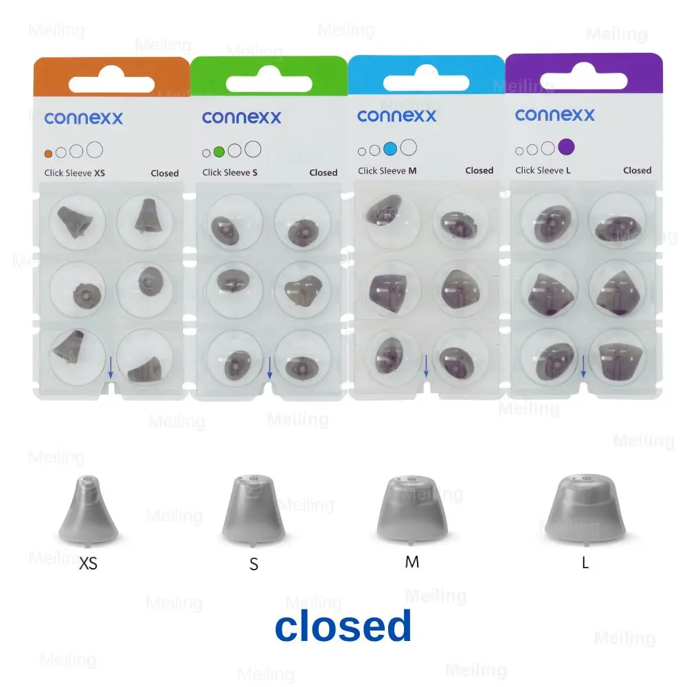 Signia Rexton Vibe Hearing aid open dome connexx click sleeve closed eartips for open fit and CIC ITC ITE Hearing Aids