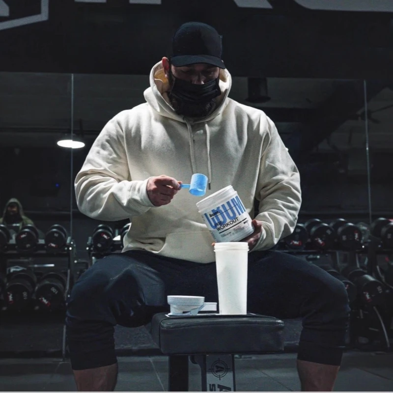 سترة رياضية بغطاء للرأس لشتاء وخريف 2025 للرجال، صوف خفيف الوزن، رائعة للتدريب على الخريف واللياقة البدنية والرفع وغير الرسمي في الشارع