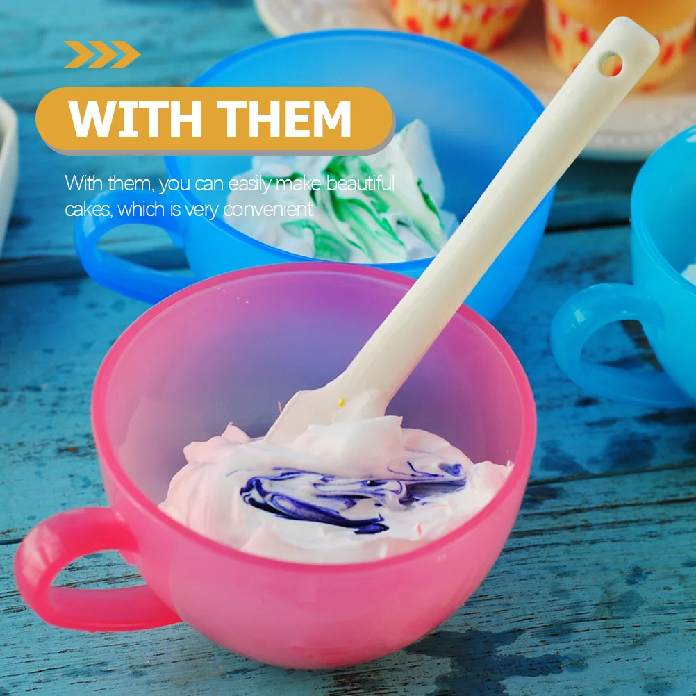 

2pcs Silicone Scraper Rugged Bendable Spreader Smooth Easy Clean Hole Handle Storage Ergonomic Spreading Tool