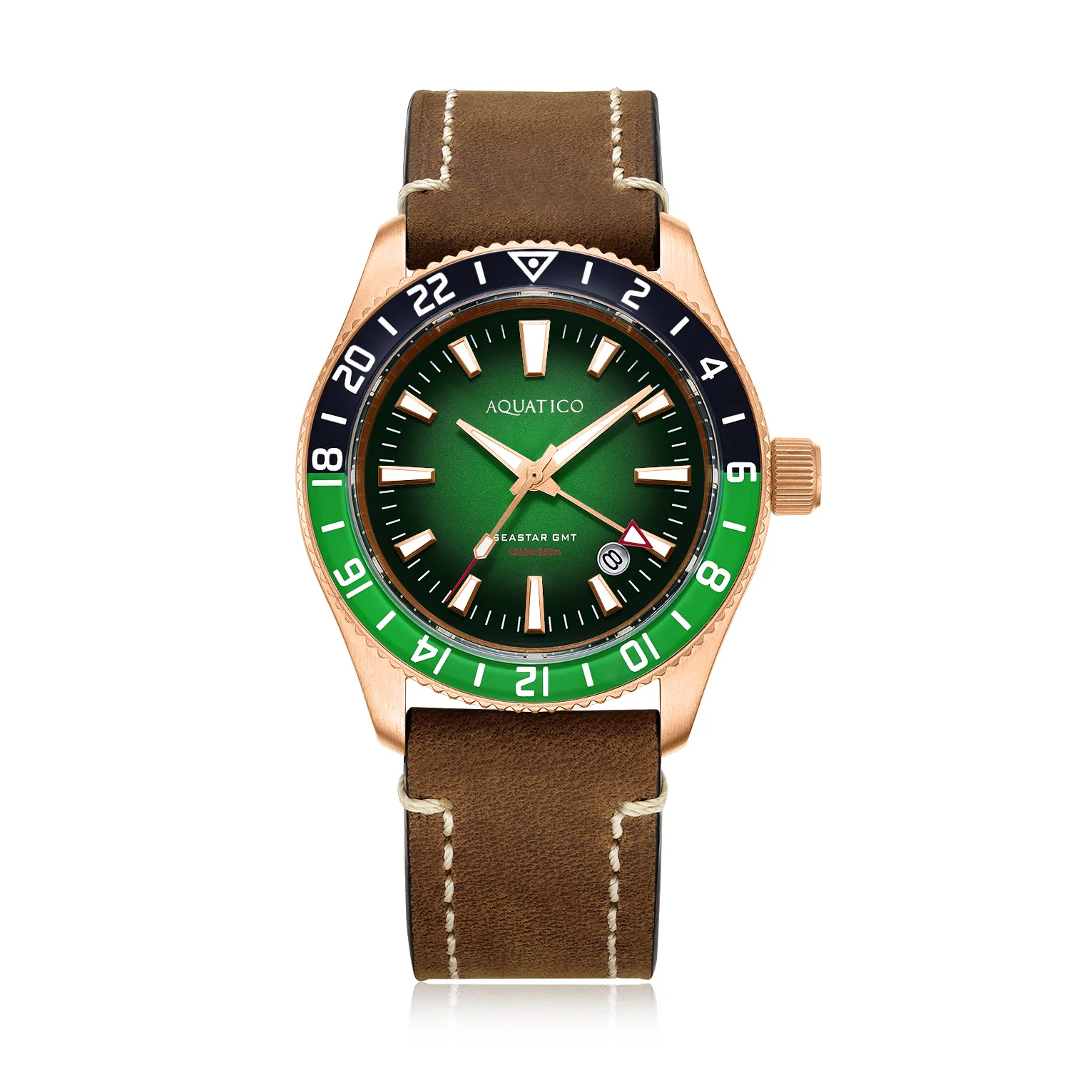 Bronze Sea Star GMT Green Dial Green and Black Bezel Inlay