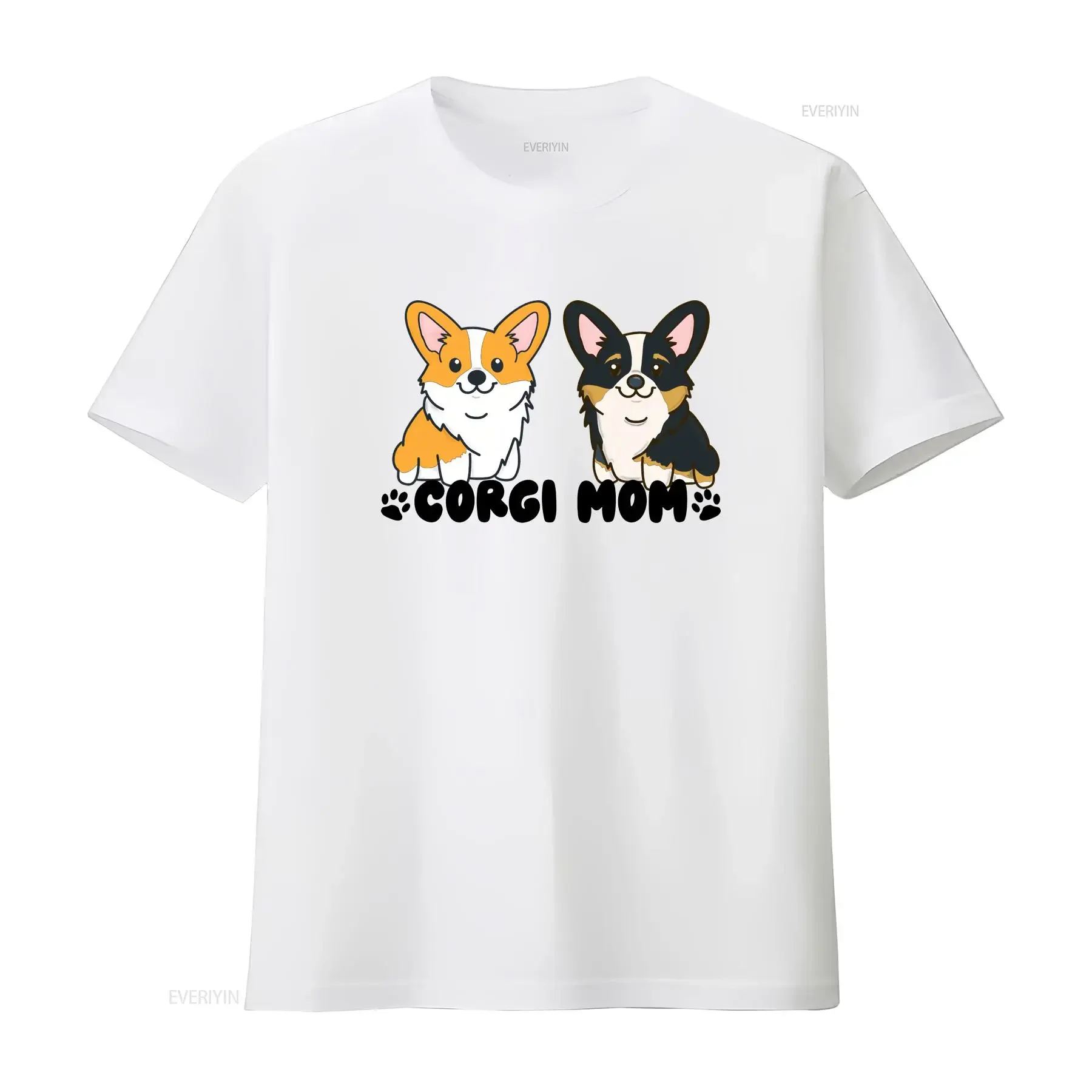 Corgi Mom T Shirt Fawn and Black Tri Color Corgis Lover Dog Cute Life Apparel vintage Washed Stretched fashion Stylish Unisex