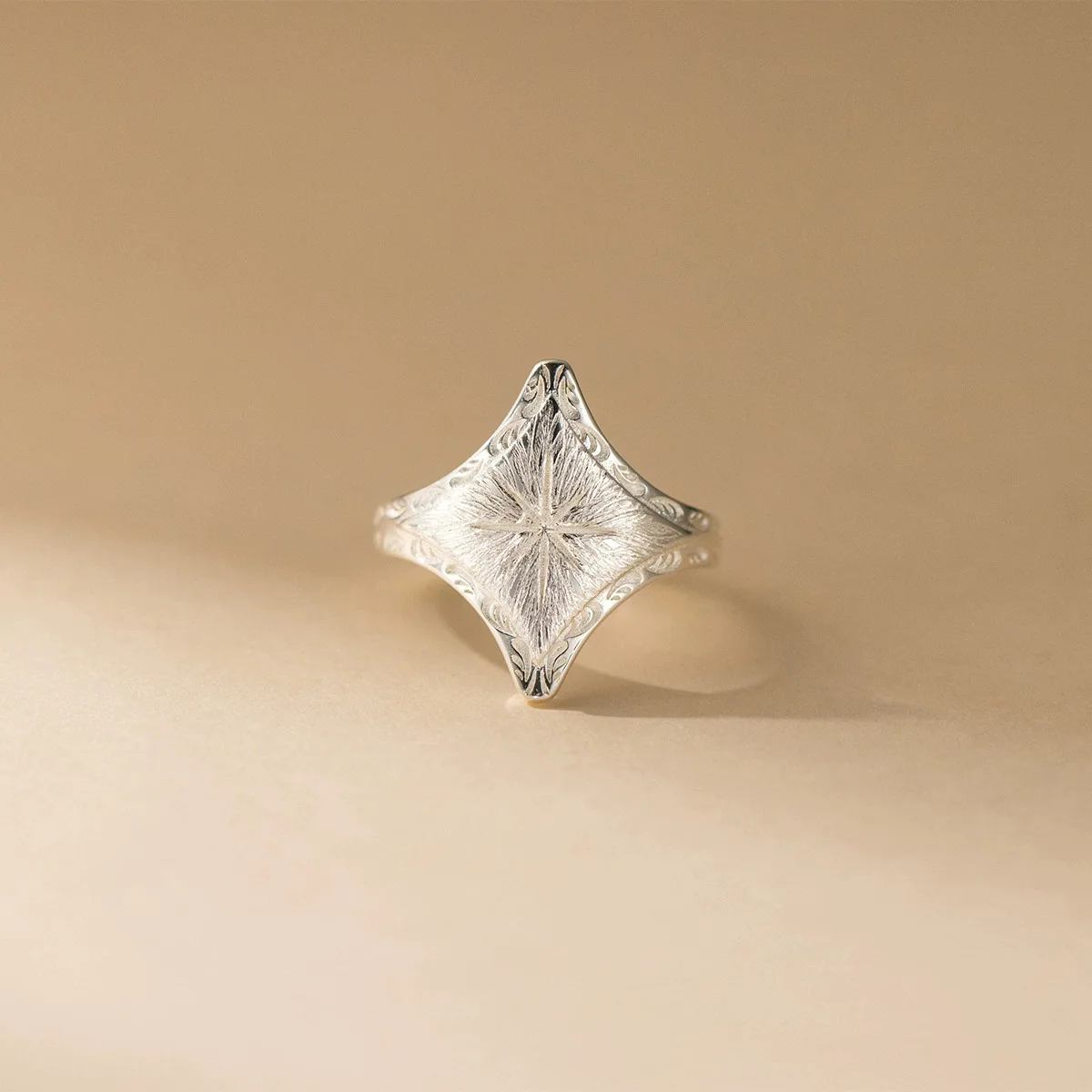 925 Sterling Silver Sanding Star Adjustable Rings For Women Couple Wedding Engagement Jewelry Wholesale Accessories Jewellery - Image 4