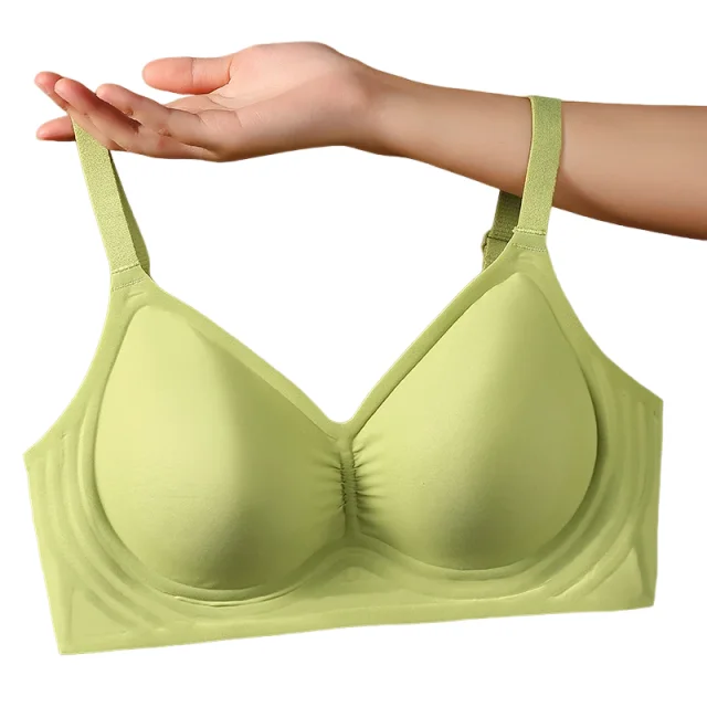 

KUCLUT NakedSupport Semi Fixed Cup Adjustable Anti Sagging No Steel Ring Comfortable Thin Bra