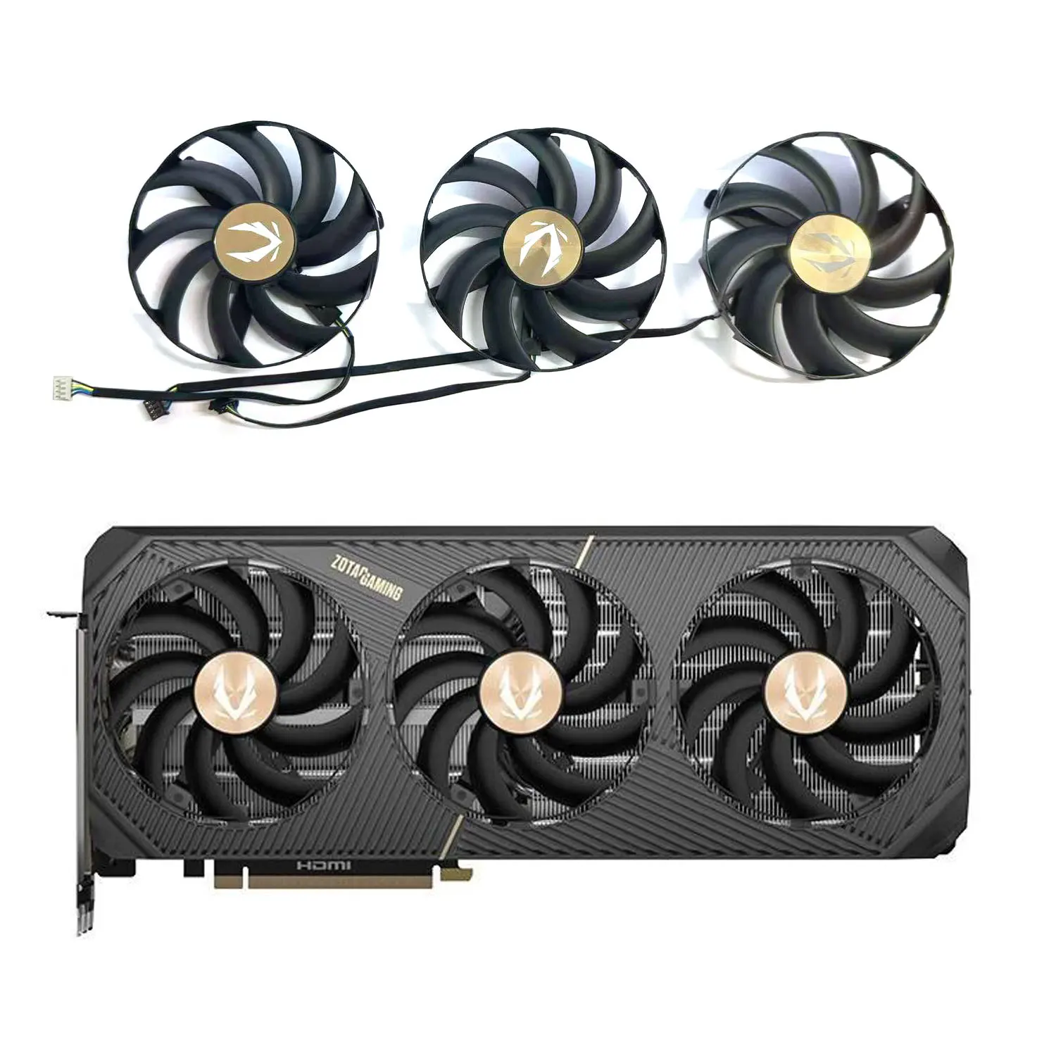 Graphics Card Cooling 97MM 4PIN TF10S12H-15PAA DC 12V 0.60A RTX 5090 GPU Fan Suitable for ZOTAC RTX 5080 5090 D SOLID CORE OC