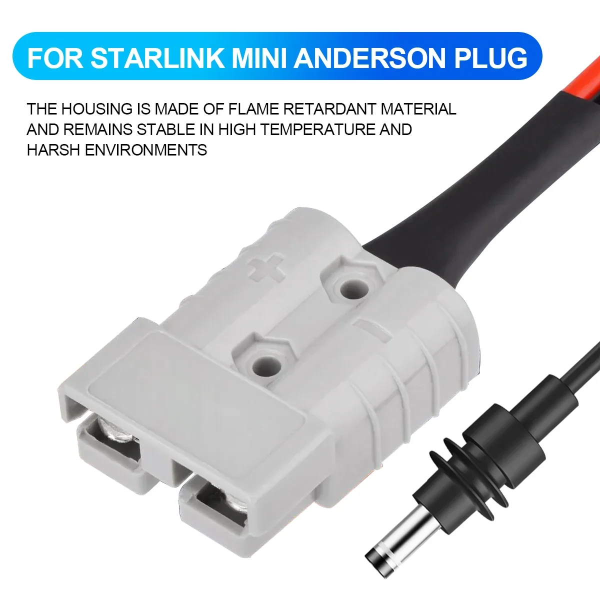 Pop For Starlink Mini DC Power Cable Anderson Charging Socket With DC 5.5mm/2.1mm Male Connector Cable For Starlink Mini
