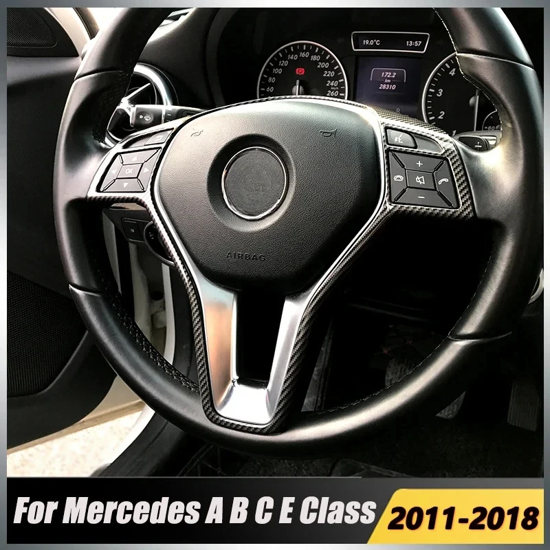 For Mercedes steering wheel sequins for A B C E Class CLA CLS GLA GLK W176 W246 W204 W207 W212 W117 W218 X156 X204 2011-2018