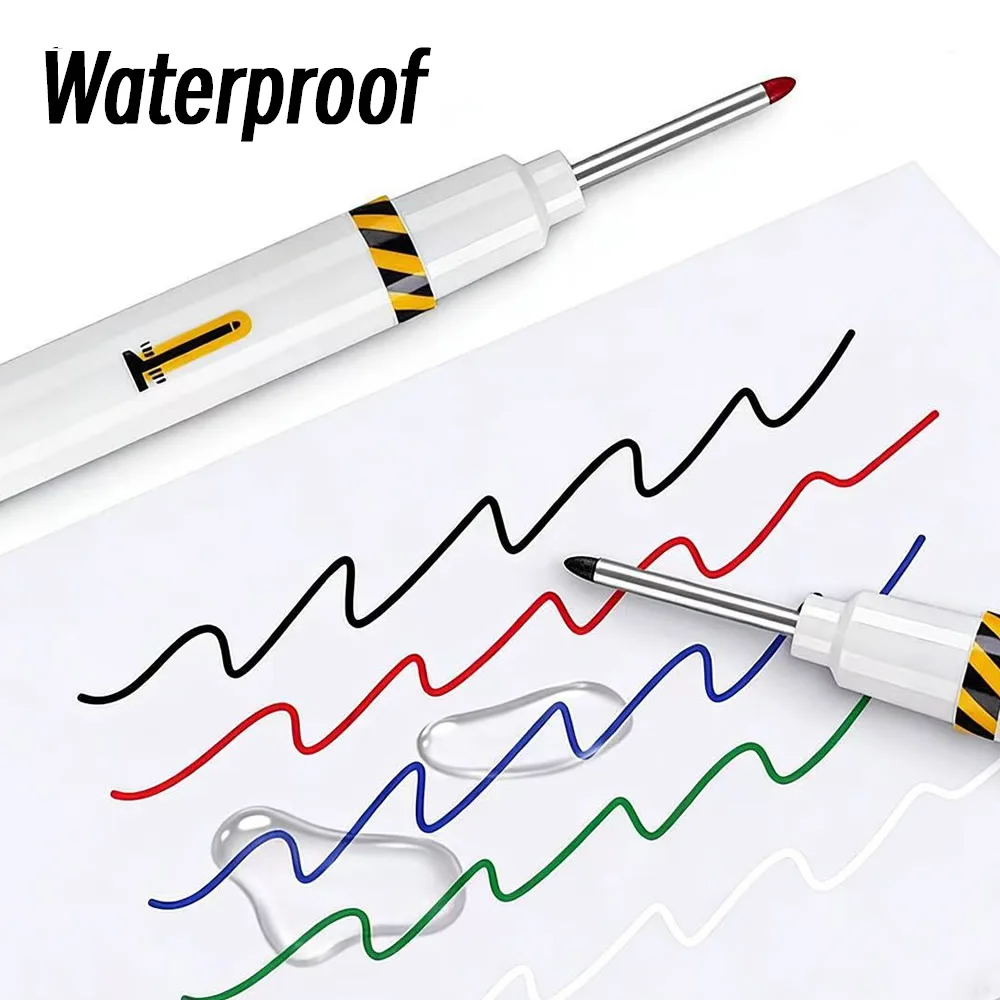 1/20pcs 20mm Deep Hole Long Nib Head Markers For Metal Perforating Pen Waterproof Bathroom Woodworking Decoration Multi-Purpose image 3