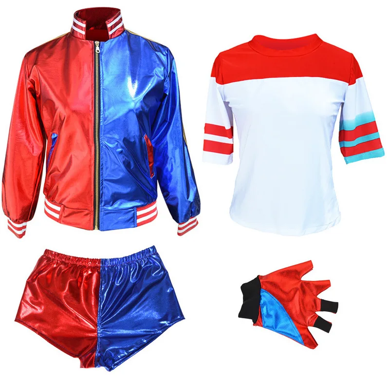 Ugly Girl Jacket Halloween Role Playing Costume Girl T-shirt Shorts Gloves Baseball Stick Birthday Gift Party Performance