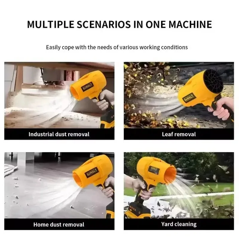 Soprador de Folhas Sem Fio Dewalt com Motor Brushless Turbo, Ferramenta Portátil para Remoção de Poeira, 30000RPM, 20V, para Varredura de Folhas e Poeira