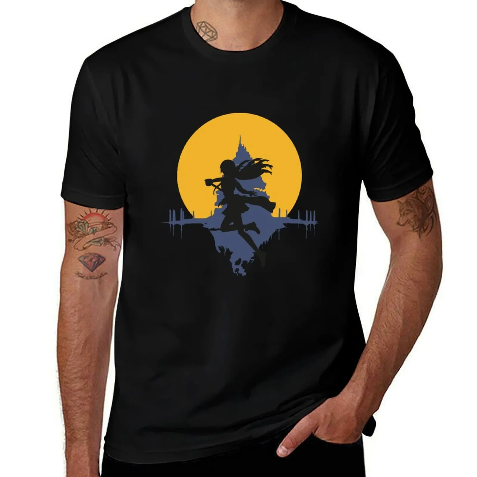 

SAO WORLD T-Shirt anime clothes blue archive street wear Men's t-shirt