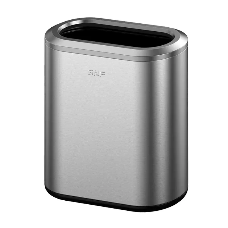 Wholesale Kitchen Living Room Open Top Round Stainless Steel Hotel Room Waste Bins