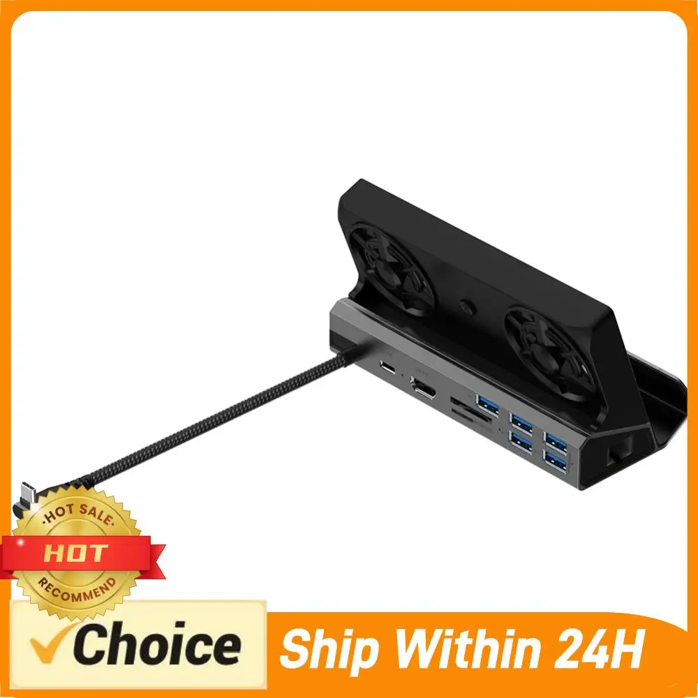 

Док-станция-концентратор 4K 60 Гц USB-C с гигабитным Ethernet 1000 Мбит/с, USB-хаб Type-C, USB 3.0, 2.0, PD 100 Вт, RJ45 для Steam Deck