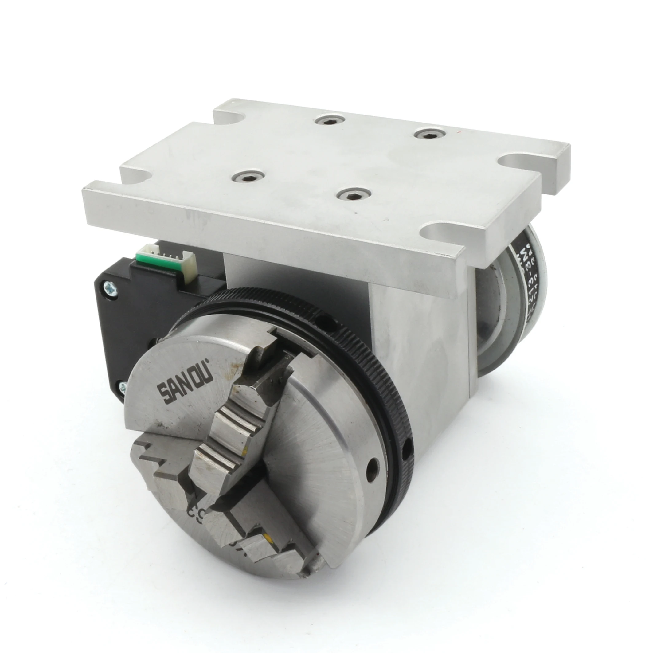 Rotary Fourth 4th Axis Dividing Head Rotation Axis 4:1 K11-65mm/K12-65mm & 54mm Movable Tailstock For Router Milling Machine