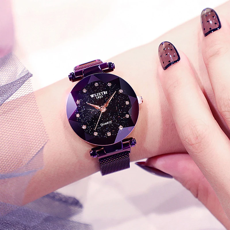 CQ240 Leisure and Fashion Women watch Starry Sky Fashion Magnetic Strap Quartz Watch Waterproof Clock Gift watches for woman