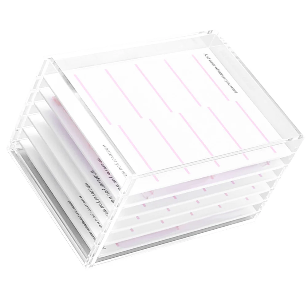 Caixa de armazenamento de arte de unha acrílica transparente de 6 camadas para organizador de manicure com pontas de strass acessórios estojo recipiente suporte