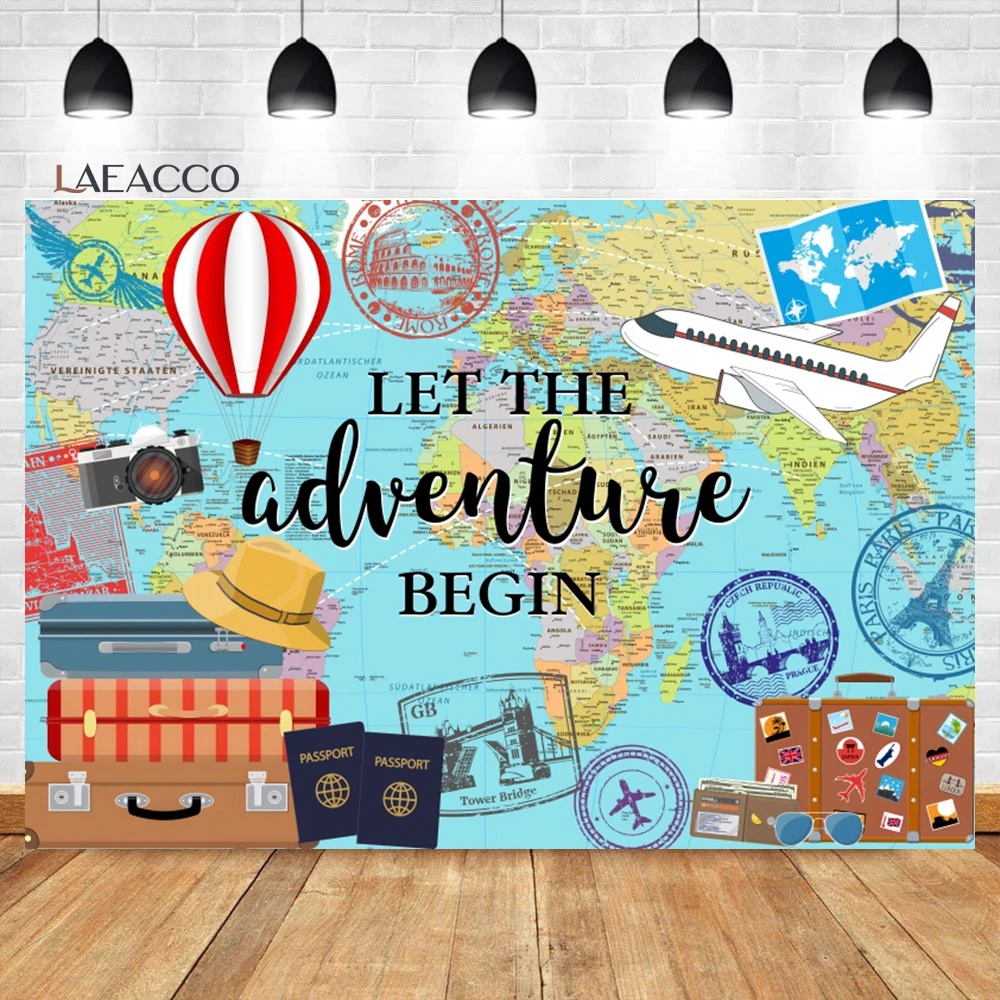 Laeacco-مغامرة تنتظر الخلفية ، خلفية التصوير الفوتوغرافي ، موضوع السفر ، دع المغامرة ، بدء العالم ، الطائرة ، التخرج ، صورة