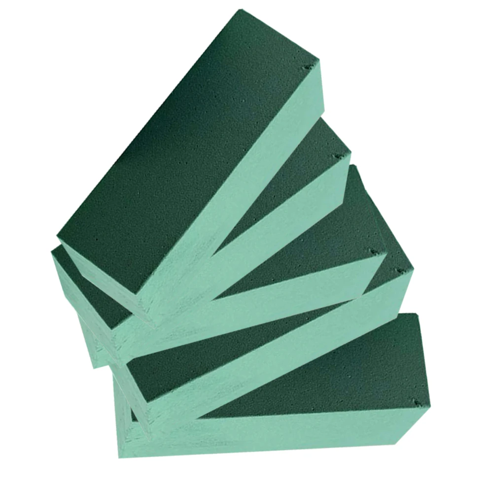 

5 Pcs Floral Foam Flower Brick for Beautiful Handicrafts Arrangements Flowers Green Moisture Healthy Material