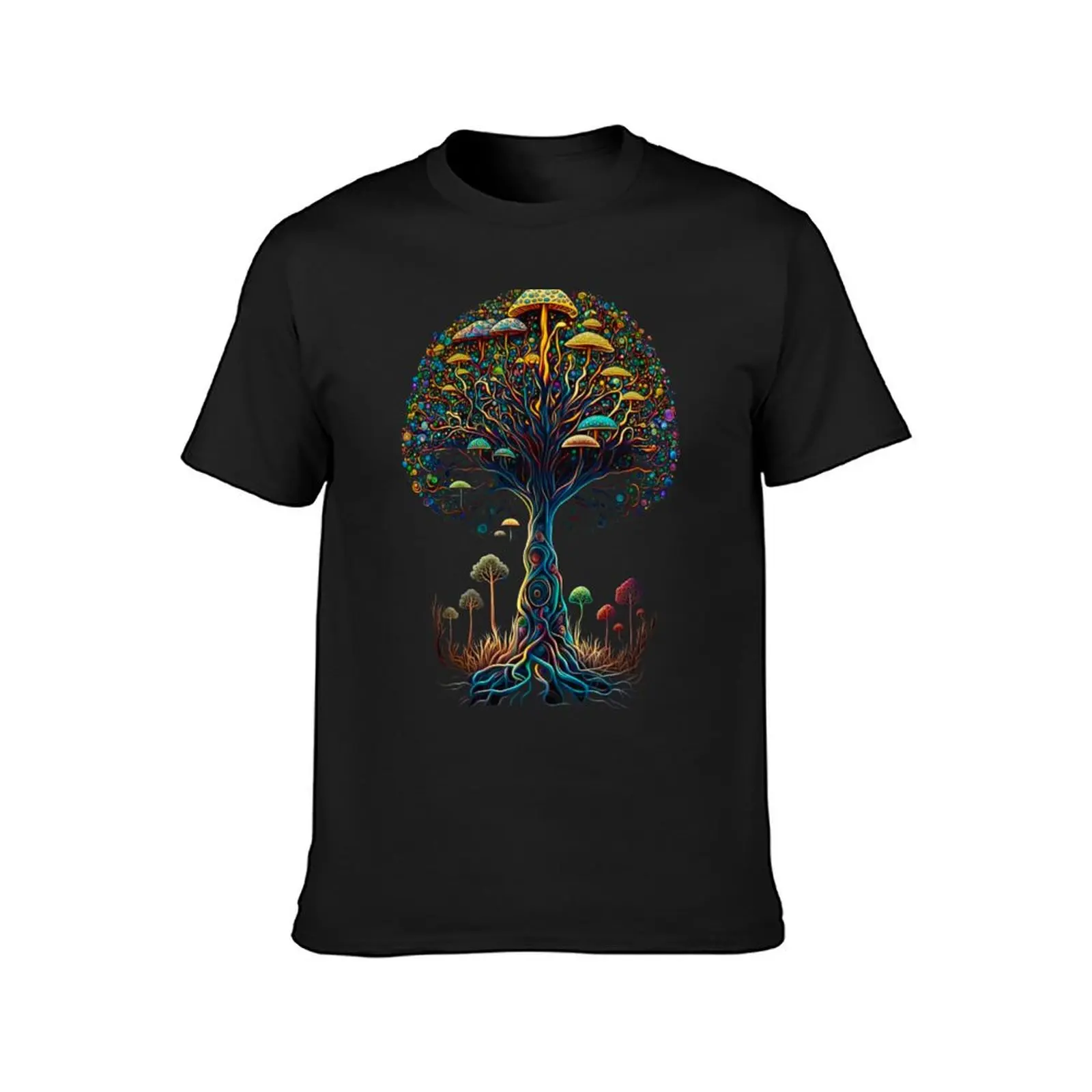 Mushroom Tree of Life T-Shirt summer top vintage sweat shirts, men