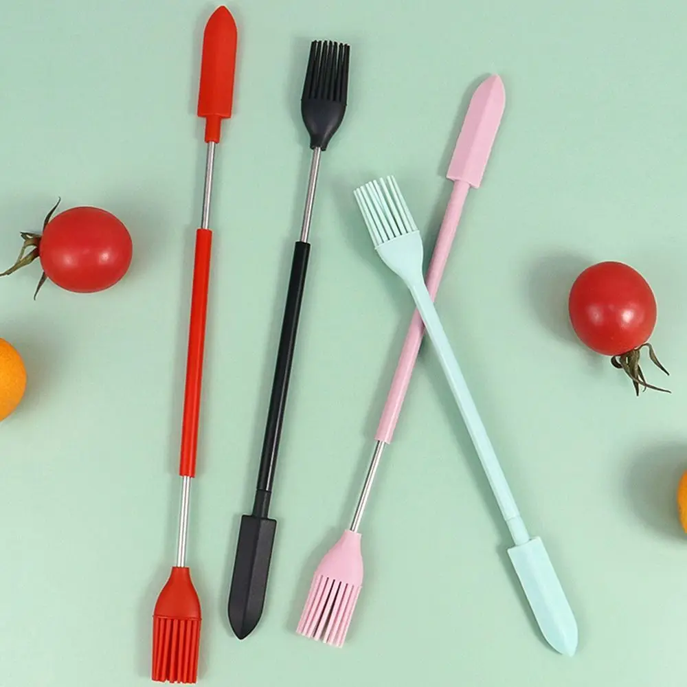 Outils de beauté pour crème, brosse à huile, accessoires de cuisine, spatule télescopique en Silicone, cuillère cosmétique, pinceaux de maquillage, grattoir à bouteille profonde
