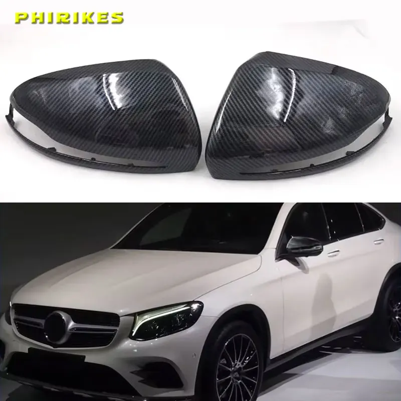 

Карбоновые крышки зеркал для Mercedes Benz W205 W222 W213 W238 X205 X253 C217 W463 Крышка C S GLC E G Class AMG Замена