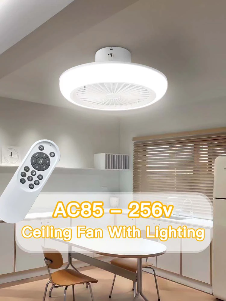 

Timed Fan Lamp Super big Led Ceiling Fan Lights for Living Room Remote Control Dimming 3 Colors Kitchen Lamp Wind With Fan Lamps