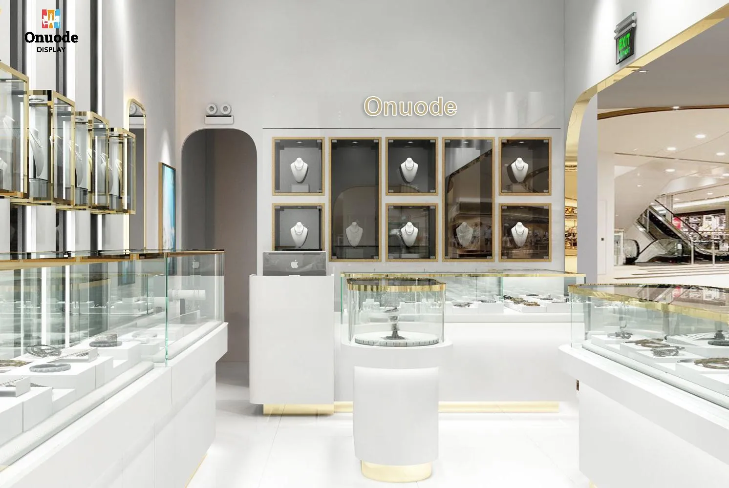 Custom.Luxury Jewelry Store Display Cabinet | Custom Glass Showcase with LED | High-End Interior Design for Branded Retail Space