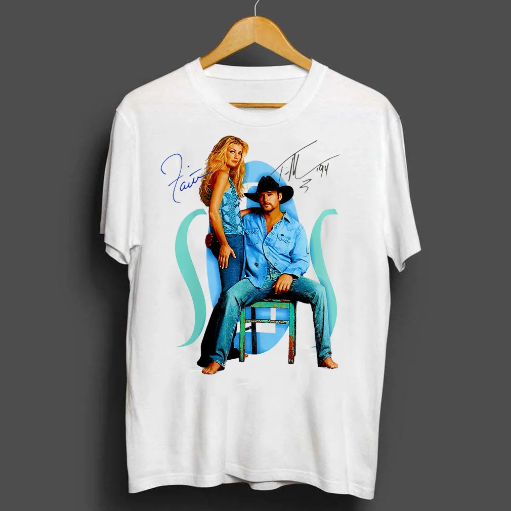 Tim McGraw Shania Twain signature T shirt tee