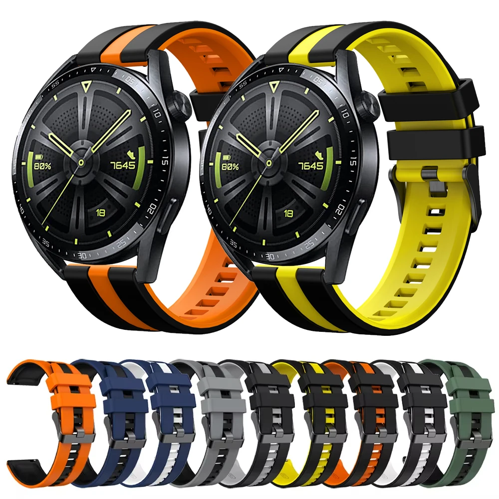 Do zegarka Huawei GT5 GT 5 Pro Pasek 46 mm Pasek 22 mm Silikonowa bransoletka do zegarka Huawei GT4 GT3 GT2 GT 5/4/3/2 Pro 46 mm Correa Wristband