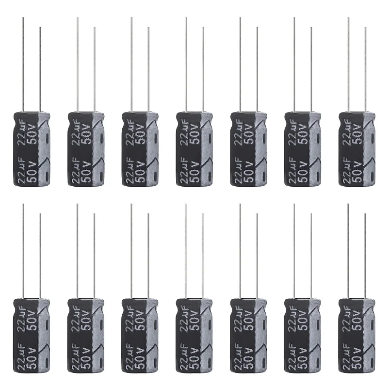 

22uF 50V 5x11mm Electrolytic Capacitor 22 UF MFD 50 Volt 0.2x0.43in Aluminum Capacitors (Pack of 15)