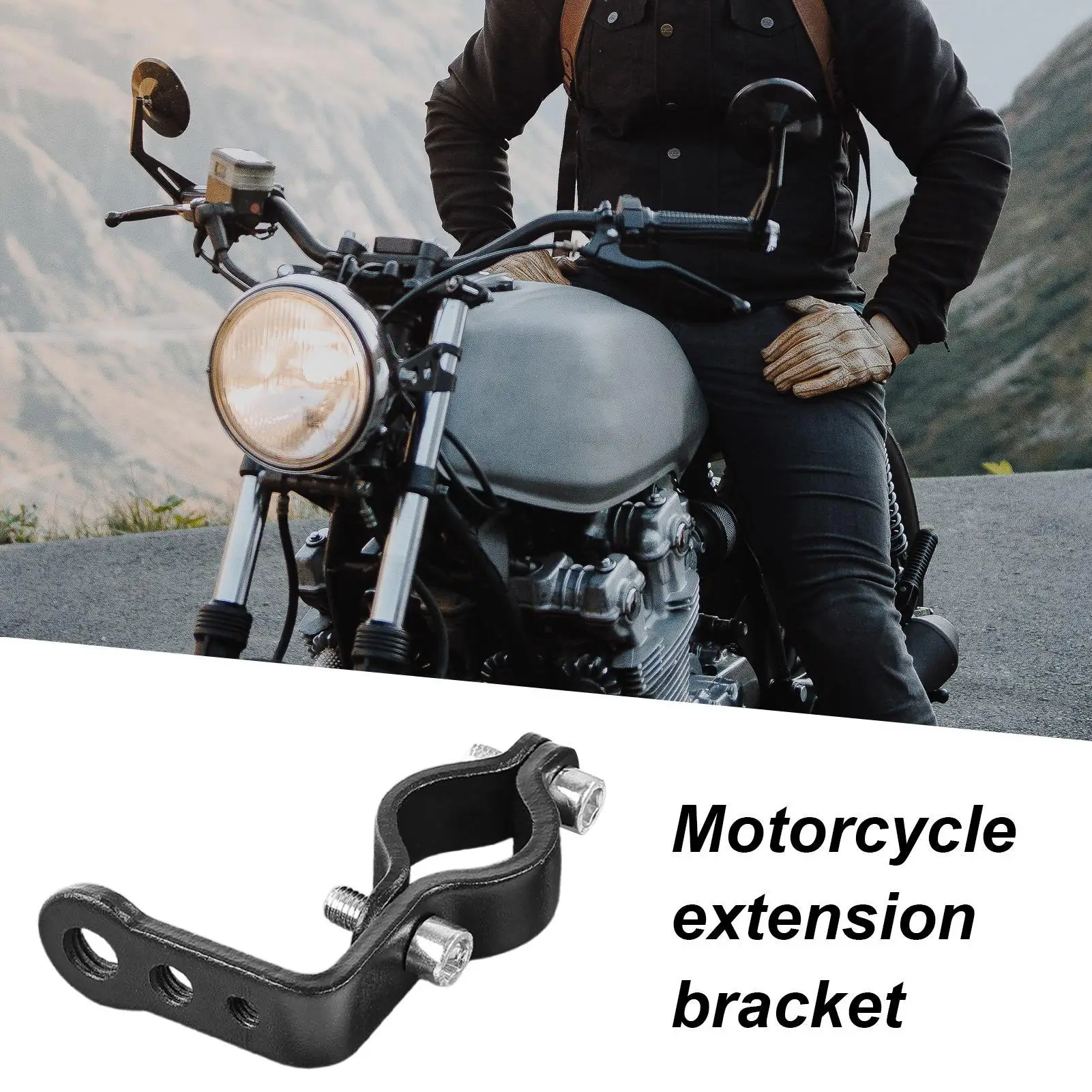 

Motorcycle Mirror Extenders Motorcycle Handlebar Extension Motorbike Phone Mount For Headlight Phone Navigation Scooter Dirt
