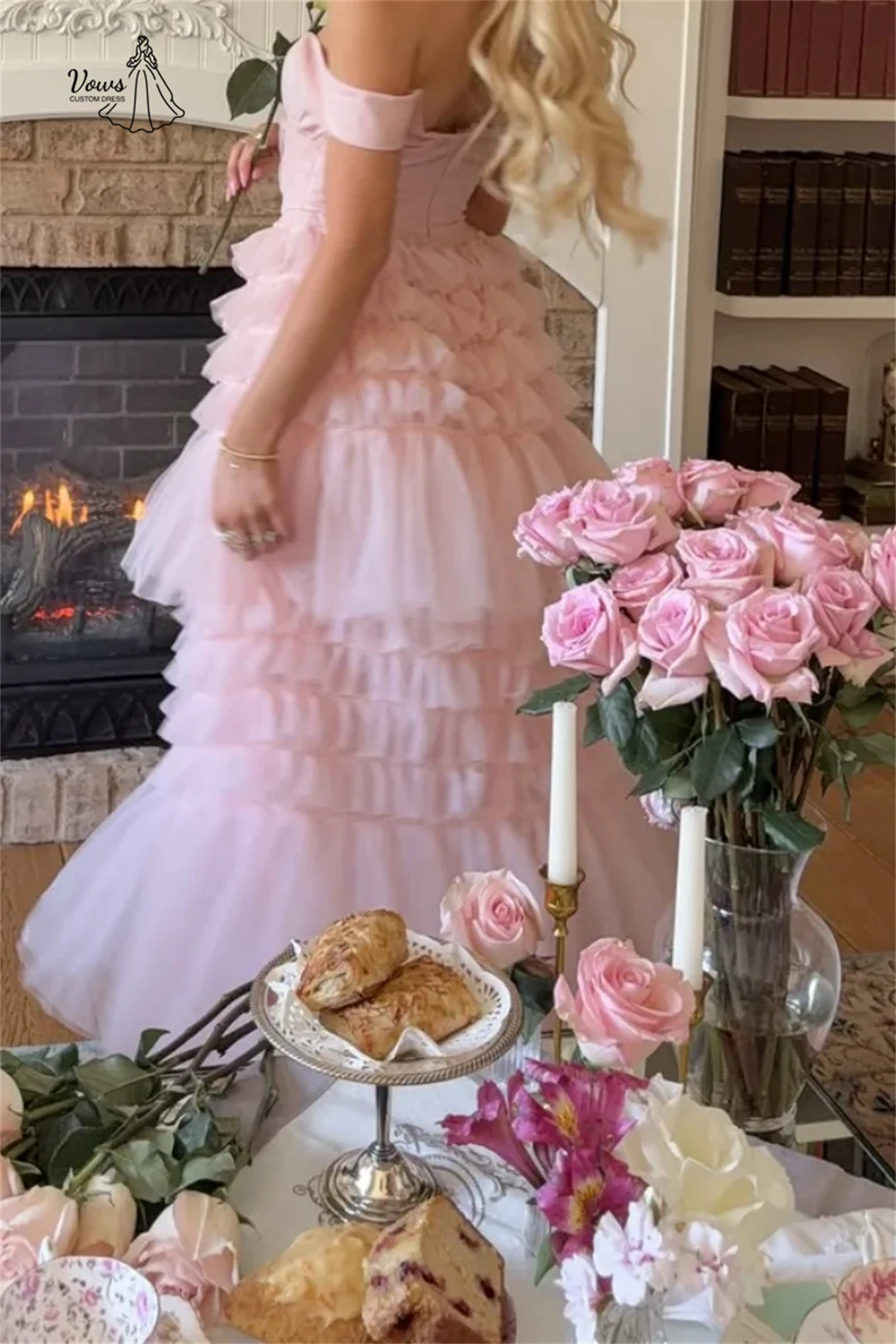 Vows-vestidos de fiesta de noche elegantes hechos a medida para mujer, vestido de noche para mujer, vestido de baile con vela, línea A, hilo bordado para graduación