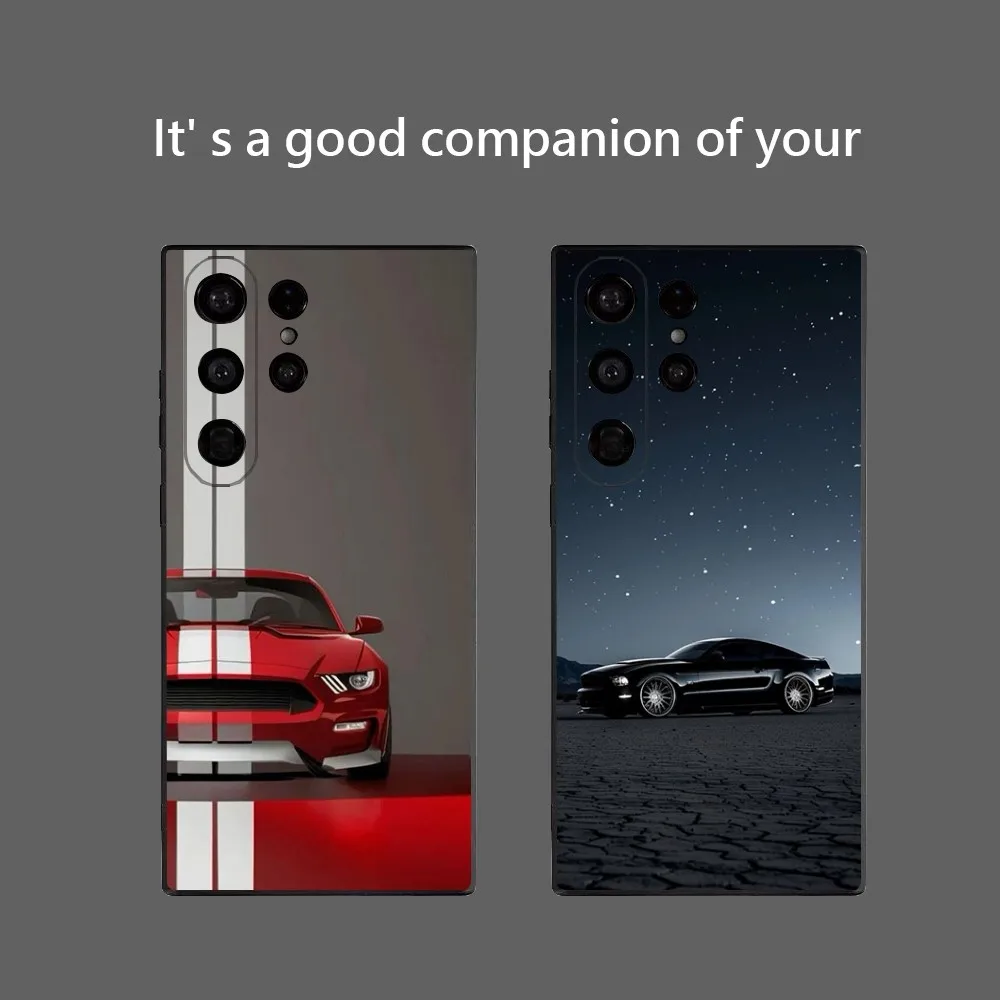 Cool Cars M-MustangS Phone Case For Samsung Galaxy S25 Ultra S22 S23 S24 Ultra S21 S20 5G Protective Soft Silicone TPU Funda