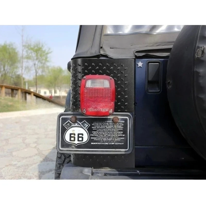 2Pcs Rear Corner Armor Tail Light Cover Guard Trim For Jeep Wrangler TJ 1997-2007