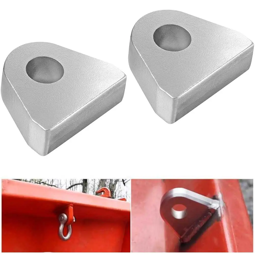 2pcs Welded Shackle 1-inch Thick Steel For Most Vehicle Bumper Trailers Weld On Shackle Clevis Mount Bucket Bumper Towing