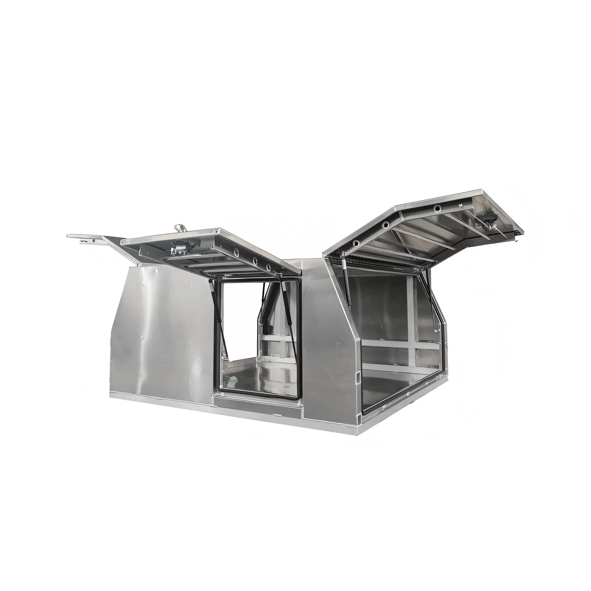 Waterproof Aluminum Powder Coat Truck Tool Box Truck Canopy with Three Doors