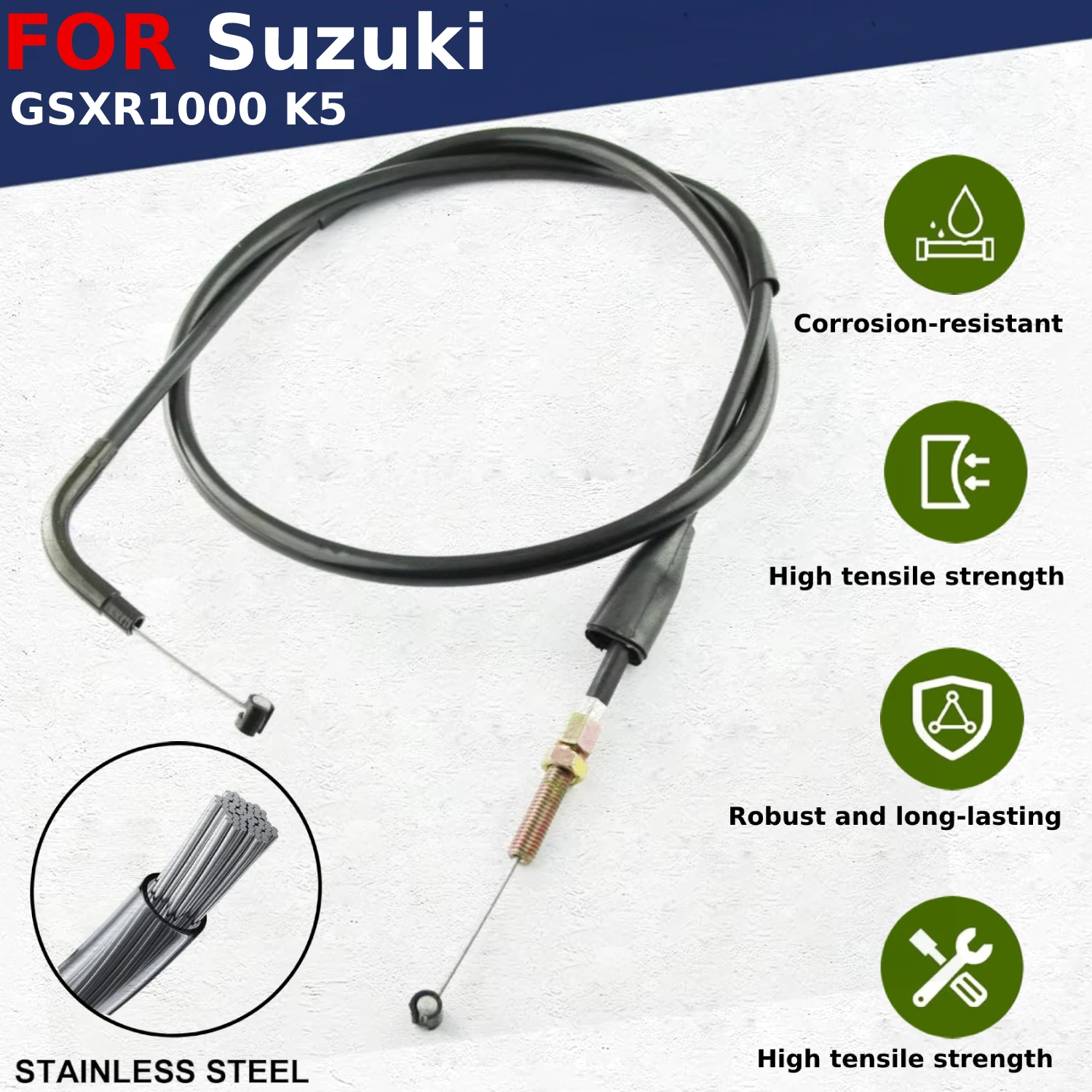 

Motorcycle Parts Clutch Cable Pull Brake Line For Suzuki GSXR1000 K5 2005-2006 Brand New High Quality PVC Rubber Moto Equipments