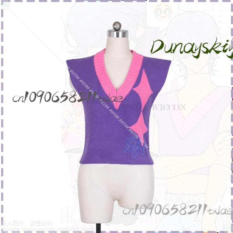 Kpop Demon Anime Movie Cosplay Saja Boys Mystery SODA POP Costume Kawaii Lovely Purple Vest Sweater 코스프레 Cute Halloween Cos