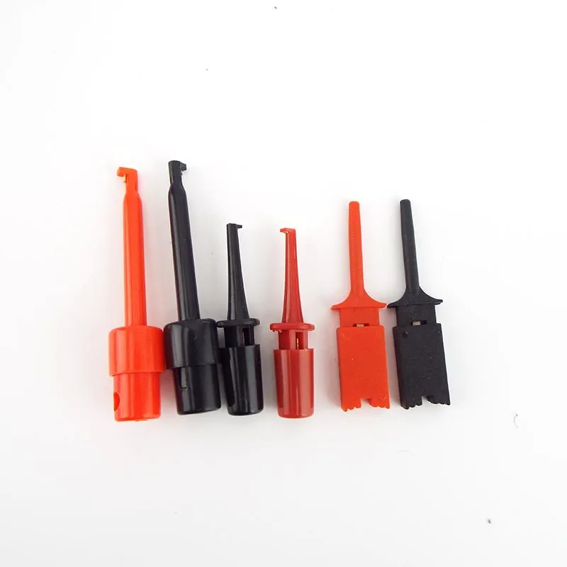 red black Test Hook Clip Probe round flat Electronic Testing Hooks for Logic Analyzers Crocodile Clip electric Connection