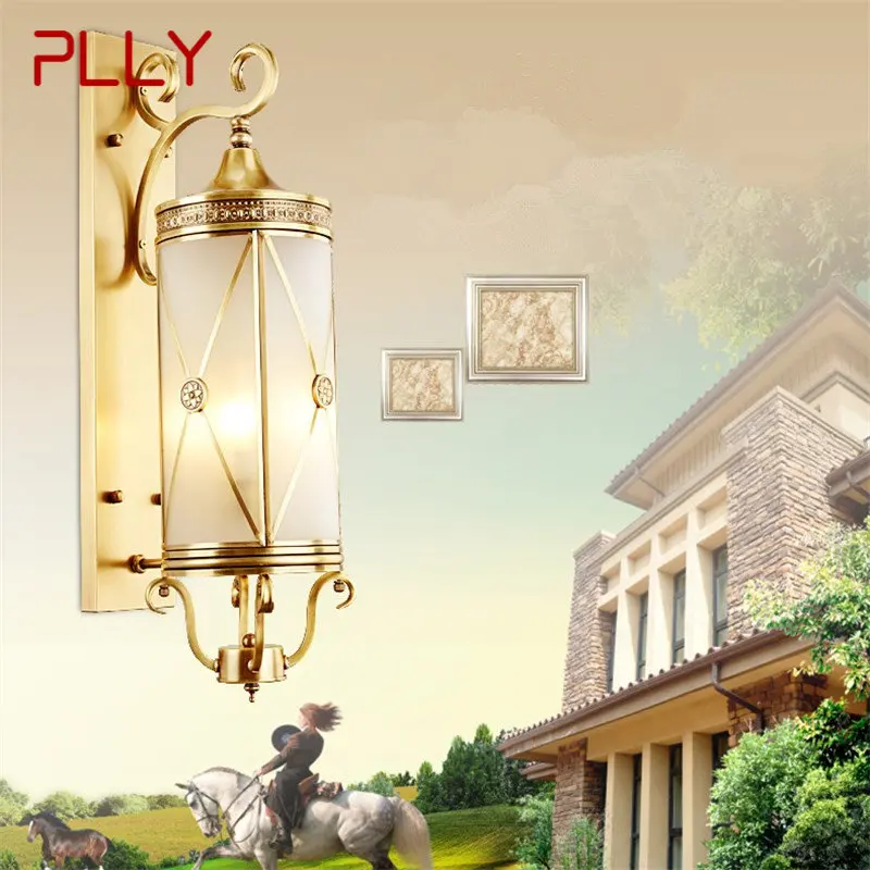 

PLLY Nordic Outdoor Brass Wall Light LED Copper Sconce Lamp Creative Design Decor for Home Courtyard Corridor Aisle